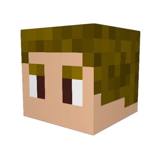 Castleborne Minecraft avatar head, 3D render