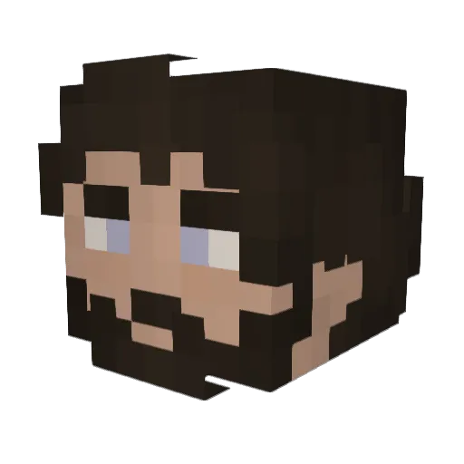 Castlemanic Minecraft avatar head, 3D render