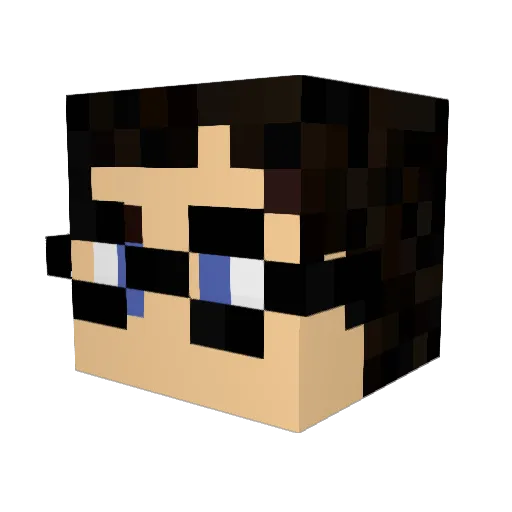 Caston46 Minecraft avatar head, 3D render