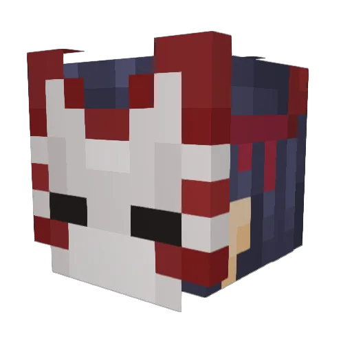 Castorizia Minecraft avatar head, 3D render