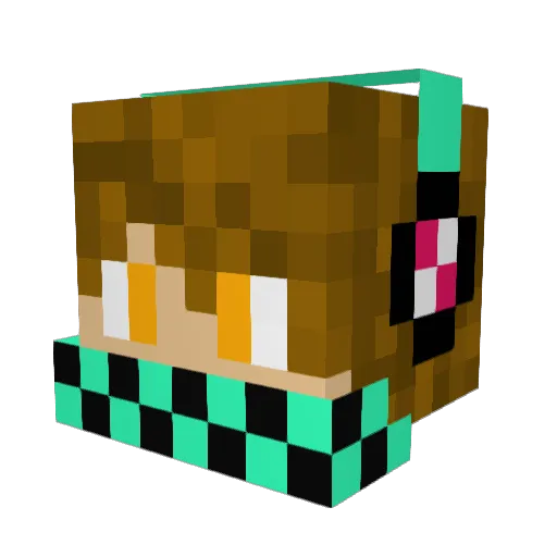 CastratedPriest Minecraft avatar head, 3D render