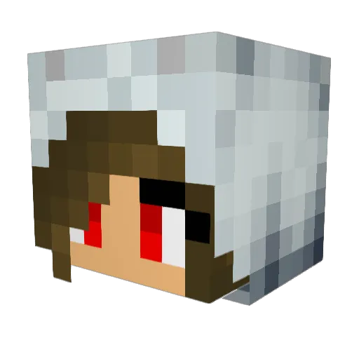 Castro14 Minecraft avatar head, 3D render