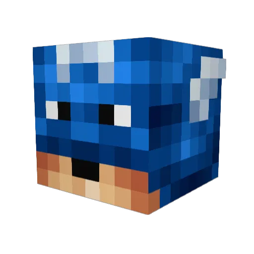 Castya Minecraft avatar head, 3D render