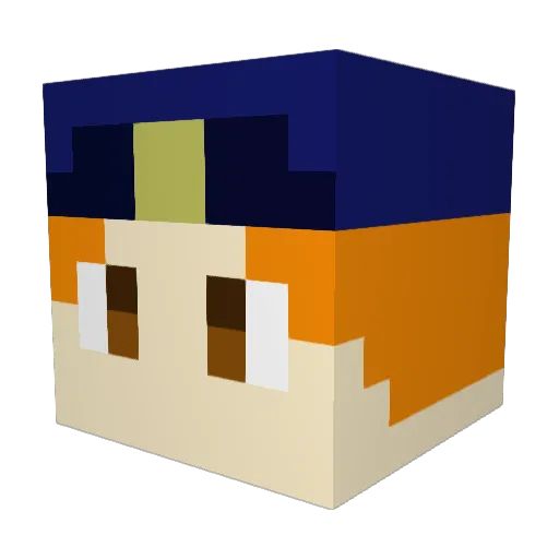 CasualGamer35 Minecraft avatar head, 3D render