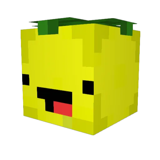 CasualLemons Minecraft avatar head, 3D render