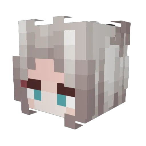 CasualRush Minecraft avatar head, 3D render