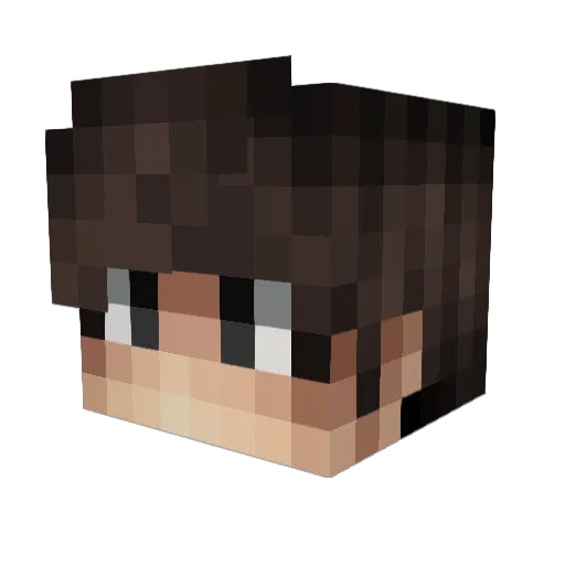 Casualm3 Minecraft avatar head, 3D render