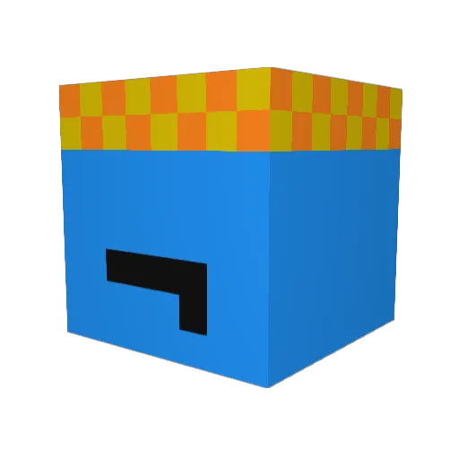 Casualreal Minecraft avatar head, 3D render
