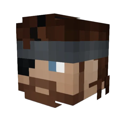 Casul_ Minecraft avatar head, 3D render