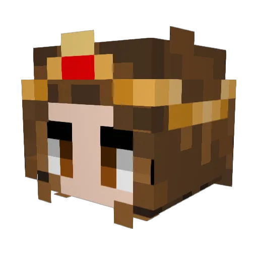 Cat1001 Minecraft avatar head, 3D render