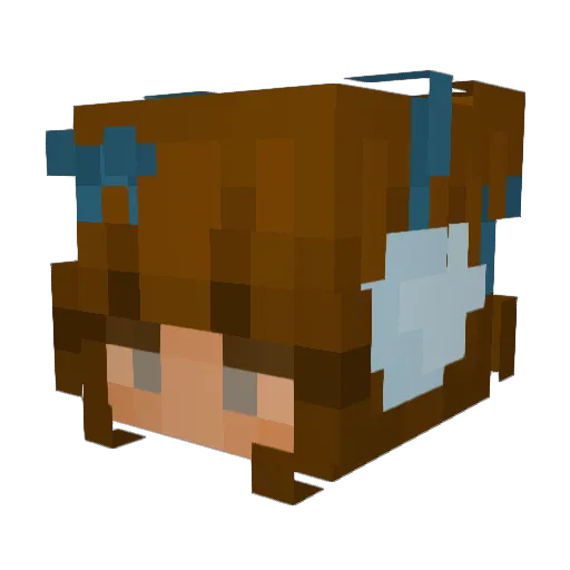 Cat100 Minecraft avatar head, 3D render