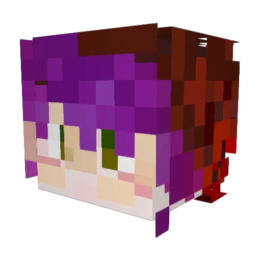 Cat1com23 Minecraft avatar head, 3D render