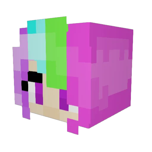Cat2011 Minecraft avatar head, 3D render