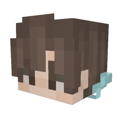 Cat342 Minecraft avatar head, 3D render