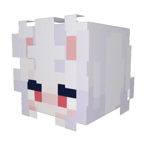 CatAdrian Minecraft avatar head, 3D render