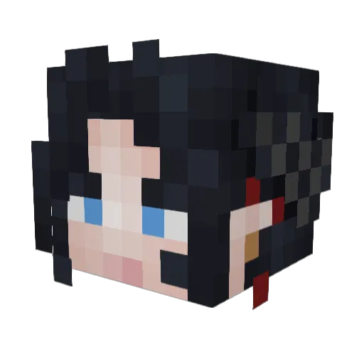 CatAttack_15 Minecraft avatar head, 3D render