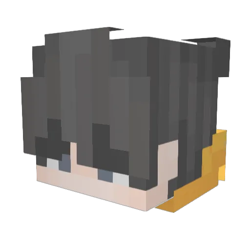 CatBBOuO Minecraft avatar head, 3D render