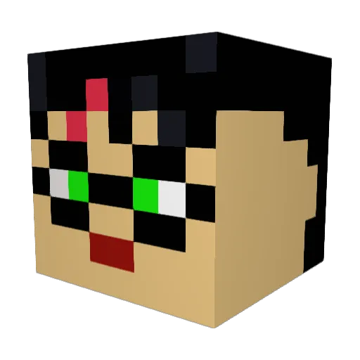 CatCatCat111 Minecraft avatar head, 3D render