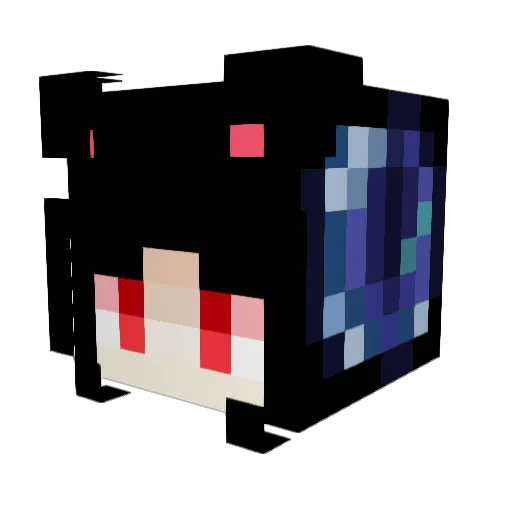 CatCatOMG16 Minecraft avatar head, 3D render