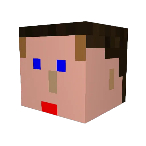 CatCatPuff Minecraft avatar head, 3D render