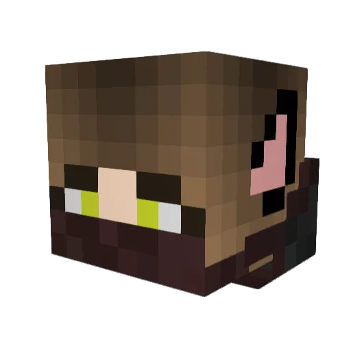 CatCraftX Minecraft avatar head, 3D render