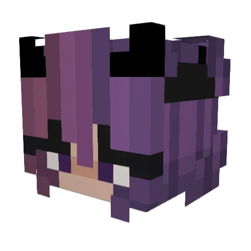 CatDaSugarMom Minecraft avatar head, 3D render