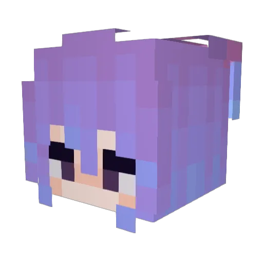 CatDown_ Minecraft avatar head, 3D render