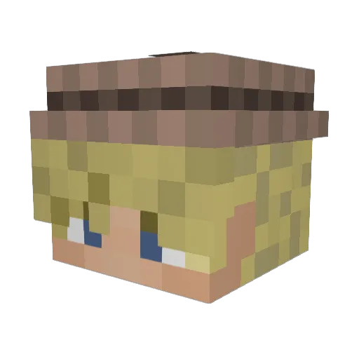 CatDrop Minecraft avatar head, 3D render