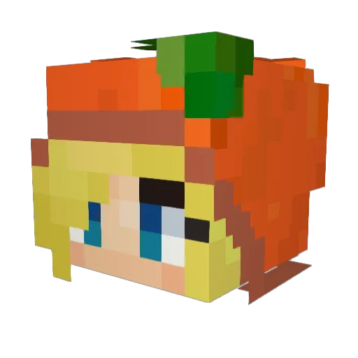 CatFirst Minecraft avatar head, 3D render