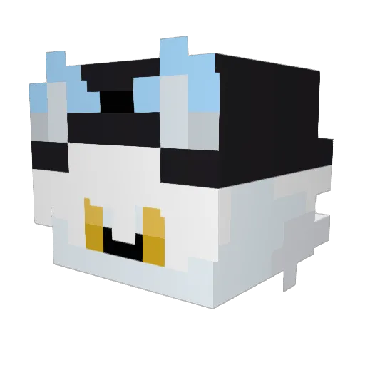 CatFox_ Minecraft avatar head, 3D render