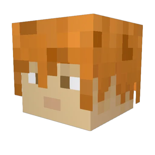 CatGamertub Minecraft avatar head, 3D render