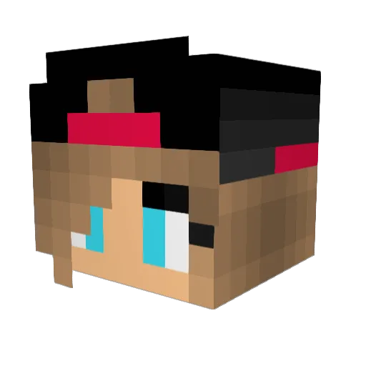 CatGirl2626 Minecraft avatar head, 3D render