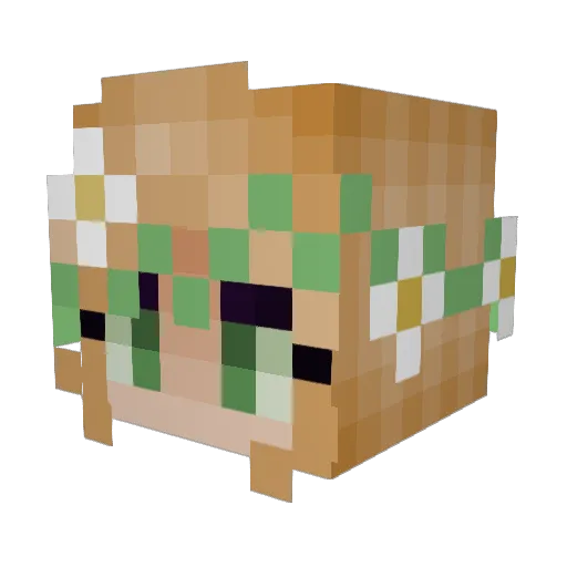 CatGirl8026 Minecraft avatar head, 3D render