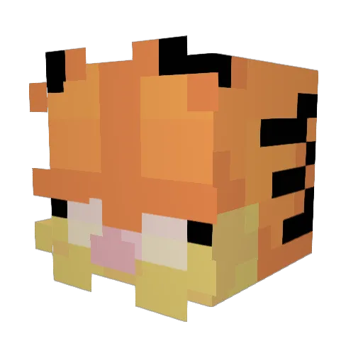 CatGirlRazza Minecraft avatar head, 3D render