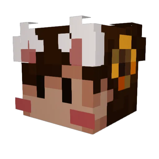 CatKaron Minecraft avatar head, 3D render