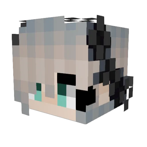CatKato Minecraft avatar head, 3D render