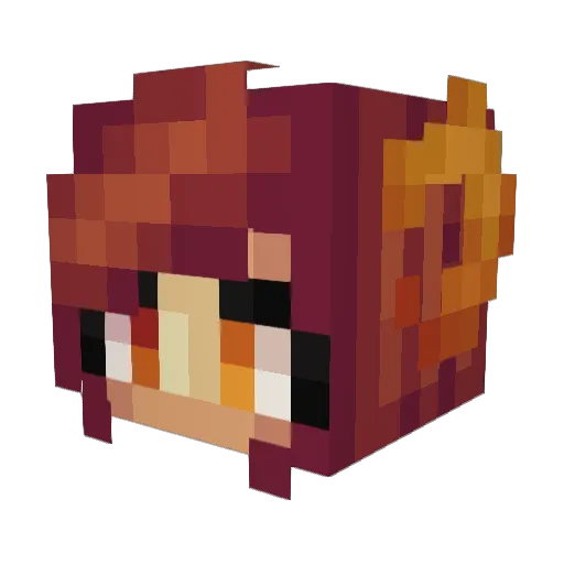CatLadyMeow Minecraft avatar head, 3D render