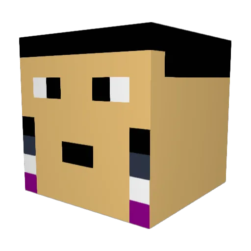 CatLeader47 Minecraft avatar head, 3D render