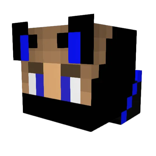 CatLetsPlay Minecraft avatar head, 3D render