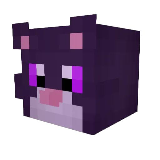 CatLikeRuby Minecraft avatar head, 3D render