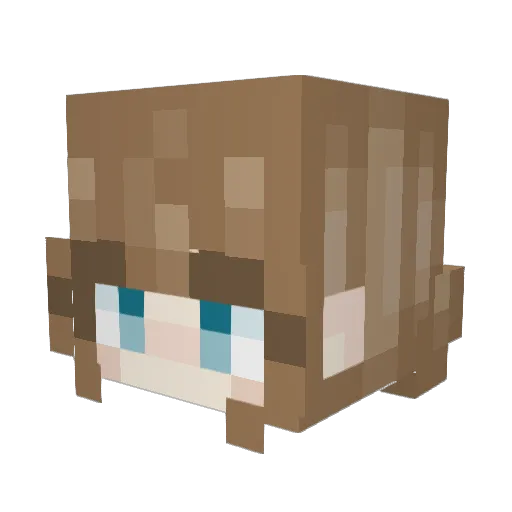 CatLing_ Minecraft avatar head, 3D render