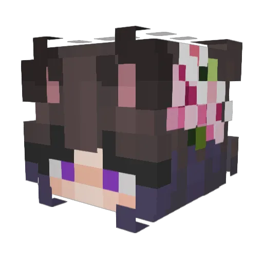 CatMaid Minecraft avatar head, 3D render