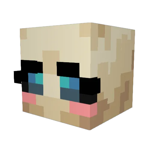 CatManAter Minecraft avatar head, 3D render
