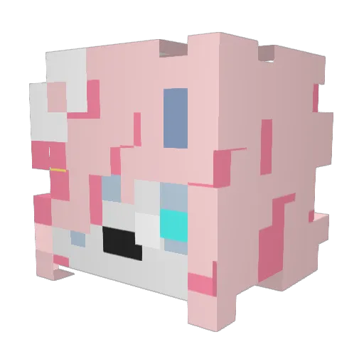 CatPlush Minecraft avatar head, 3D render