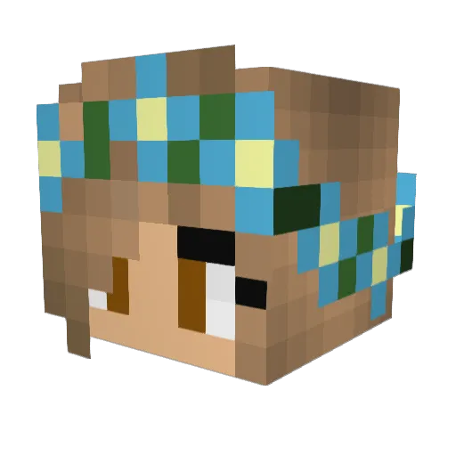 CatQueen2027 Minecraft avatar head, 3D render