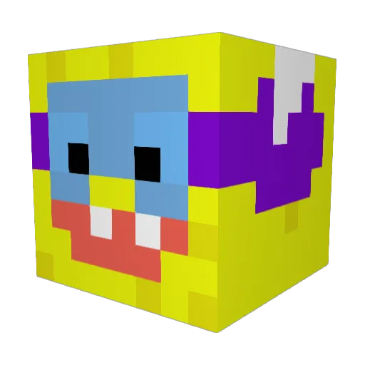 CatRoomba Minecraft avatar head, 3D render