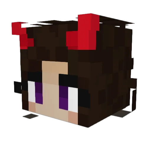 CatScratchQueen Minecraft avatar head, 3D render