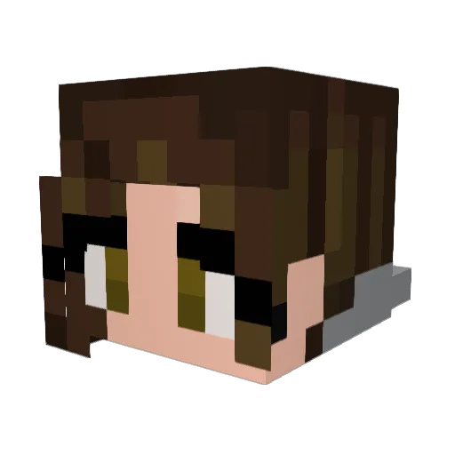 CatWithoutAHat Minecraft avatar head, 3D render