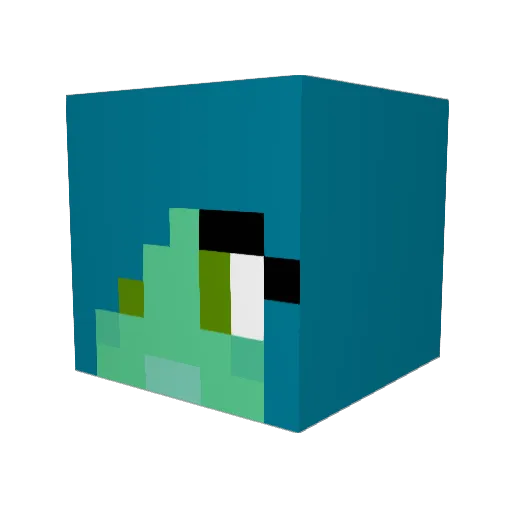 Cat_Feather Minecraft avatar head, 3D render