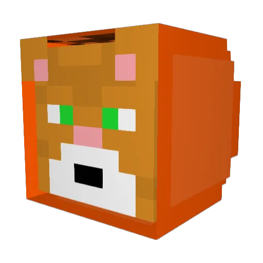 Cat_GamingMC Minecraft avatar head, 3D render
